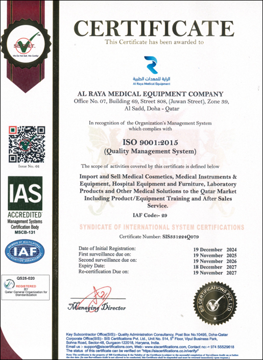 ISO 9001:2015 Certificate
